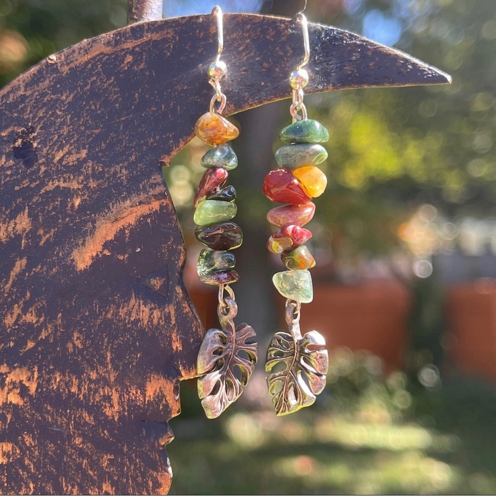 Handmade Beaded Tropical Earrings